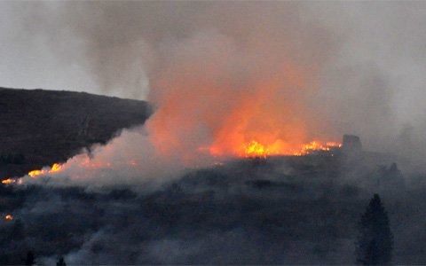 Waldbrand in Galtür