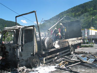 LKW-Brand in Bruggen