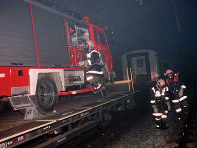 Tunnelübung im Zammer-Bahntunnel