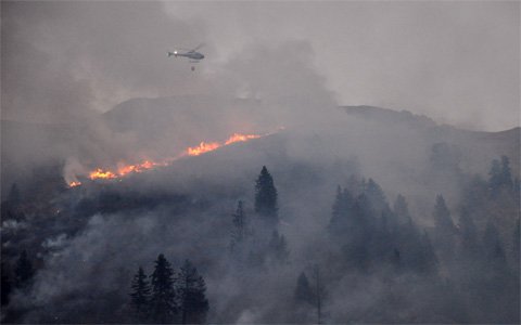 Waldbrand in Galtür