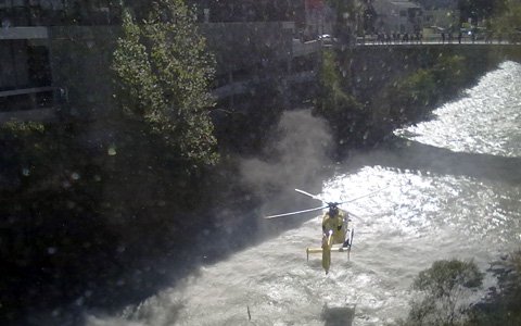 Wassereinsatz für die Feuerwehr und Wasserrettung Landeck