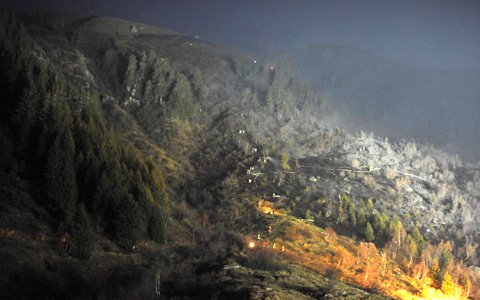 Waldbrand in Galtür