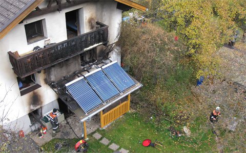 Fließer Familie nach Brand obdachlos