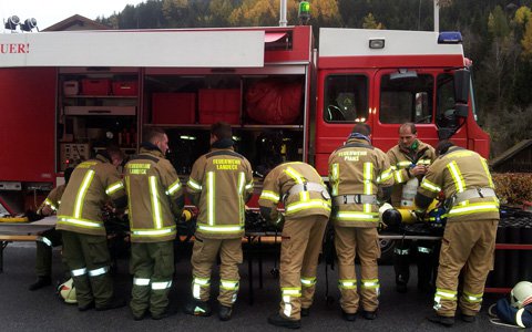 Atemschutzübung bei Handl-Tyrol in Pians