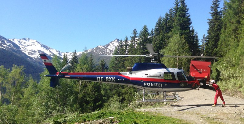 Blitzschlag führte zu Waldbrand oberhalb von Kappl
