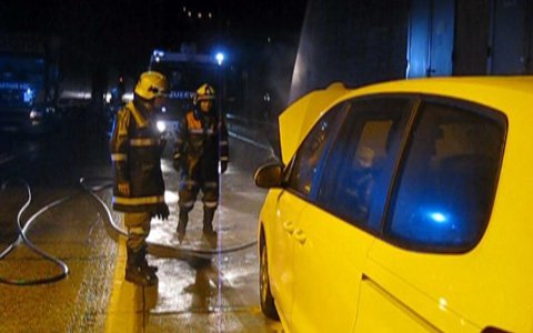 PKW-Brand im Perjentunnel