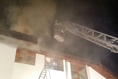 Explosionsgefahr bei einem Brand im Klärwerk Faggen