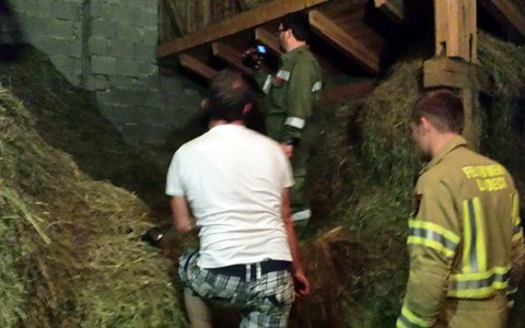 Verdacht auf Heu-Selbstentzündung in Eichholz