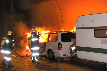 Feuer im Strenger Tunnel
