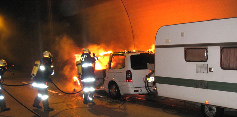 Feuer im Strenger Tunnel