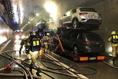 LKW Brand im Arlbergtunnel