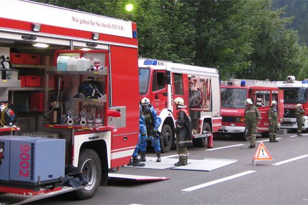 Gefahrenstoffübung im Pianner Tunnel