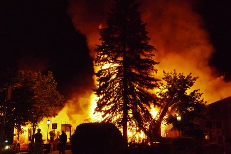 Großbrand beim "Straudistadel" in Landeck