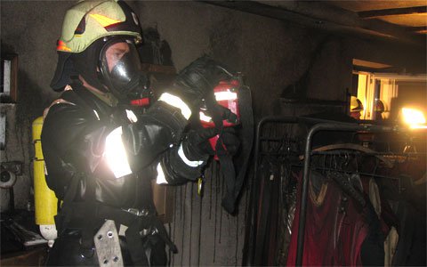 Zimmerbrand in einer Landecker Schneiderei