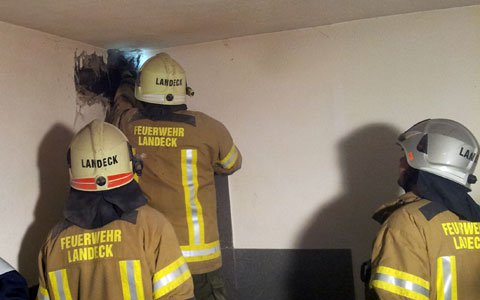 Kaminbrand in Landeck, Urichstraße