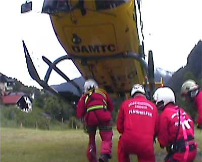 Gemeinsame Übung der Feuerwehr Landeck mit dem "C5"