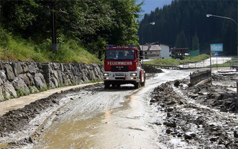 Hochwasser und Vermurungen im Bezirk Landeck